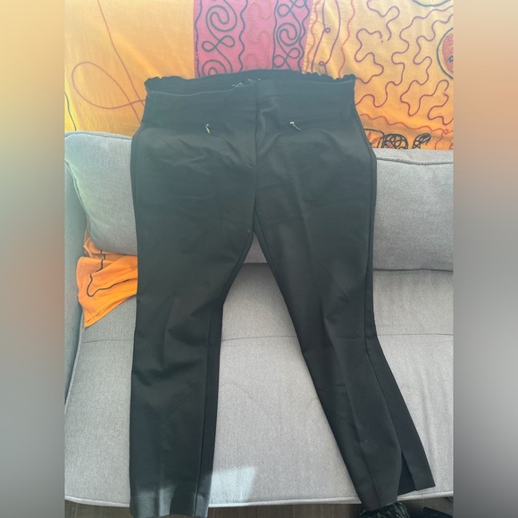 Zara black pants with split hem - Picture 1 of 5